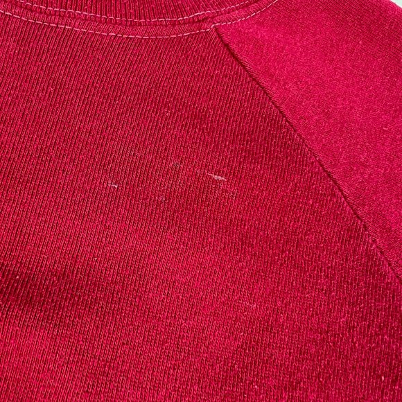 VTG 80s Washington State Cougars Sweatshirt Fits Large Red Faded Crewneck Tag XL - Picture 2 of 14